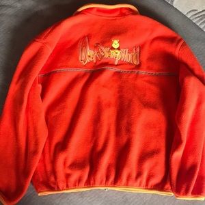 Vintage Walt Disney World Winnie the Pooh Orange Fleece Jacket Kids L Parks